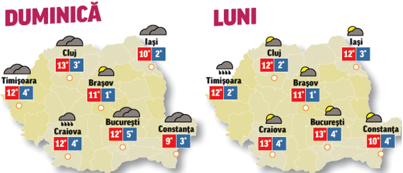 Prognoza meteo spune că va fi destul de plăcut afară