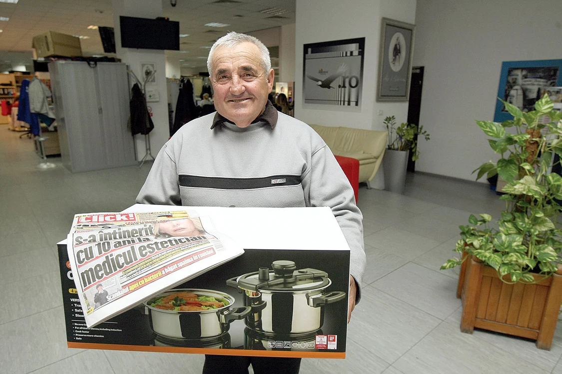 Ion Tudose  a câştigat  un set cu oale 