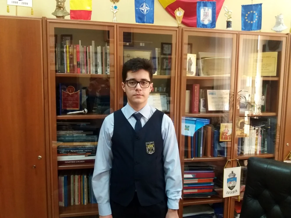 Elevul David Turturean. FOTO Dănuţ Zuzeac