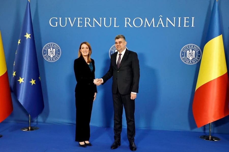 Ciolacu, discuții cu Metsola: Am mulțumit Parlamentului European pentru sprijinul aderării României la spațiul Schengen