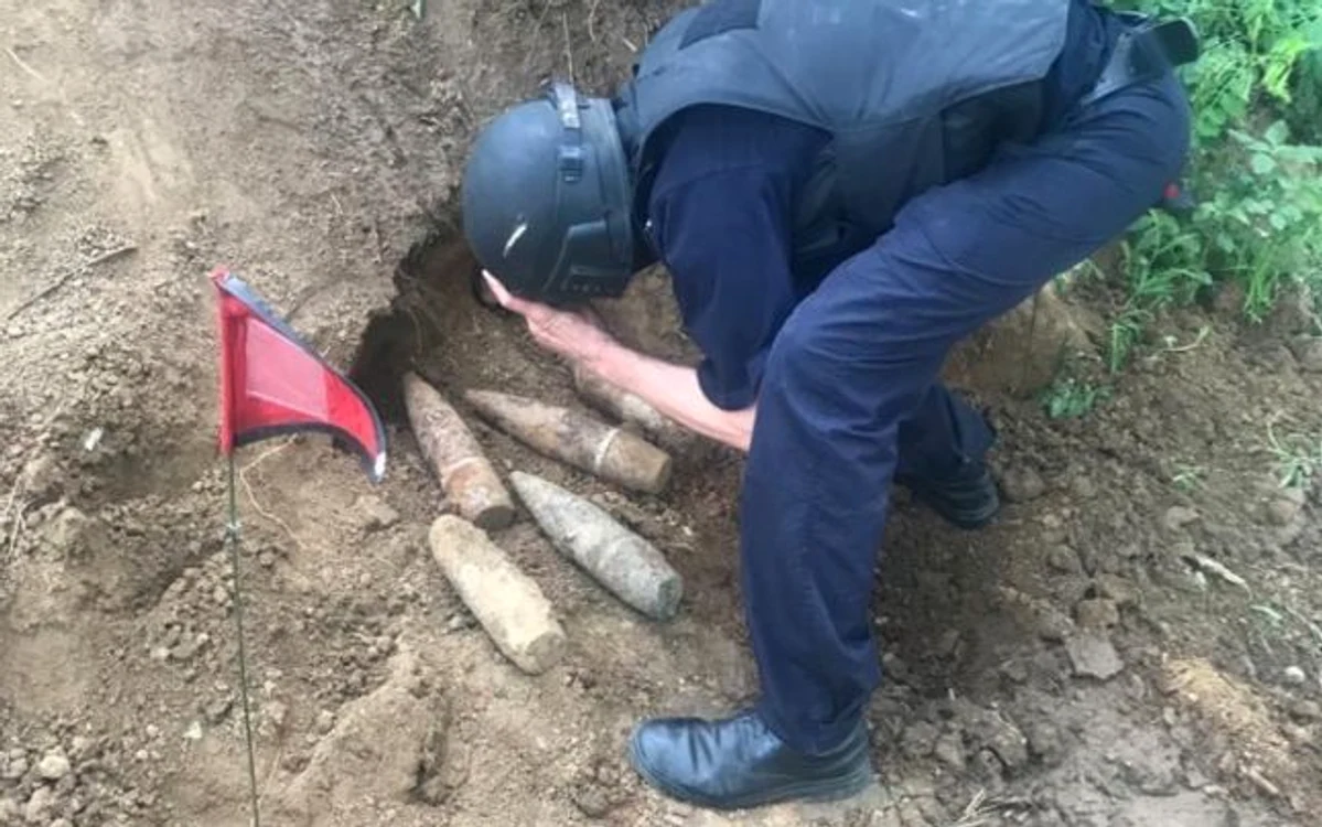 Proiectile descoperitela Niculiţel                                                         FOTO: ISI Tulcea