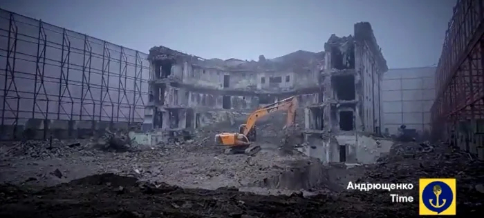 Teatrul Mariupol, demolat de ruși/FOTO: Captură video