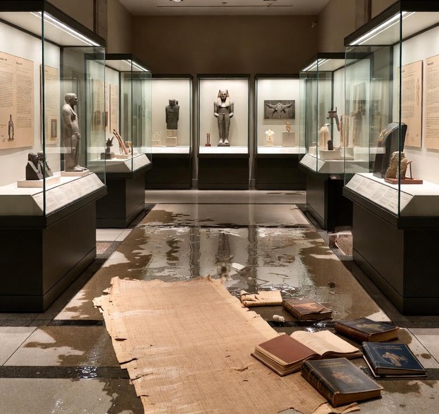 Muzeul Luvru, din pierdere în pierdere. O inundaţie la departamentul de antichităţi egiptene a distrus 400 de opere
