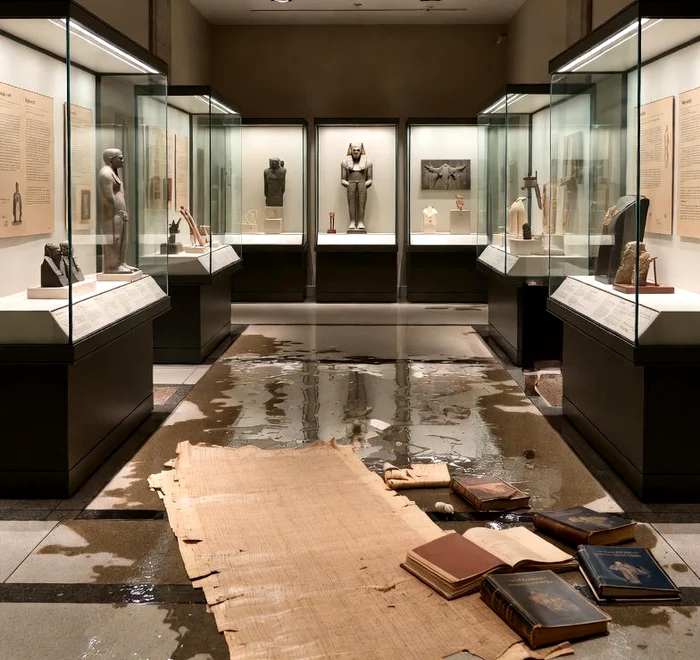 Muzeul Luvru, din pierdere în pierdere. O inundaţie la departamentul de antichităţi egiptene a distrus 400 de opere