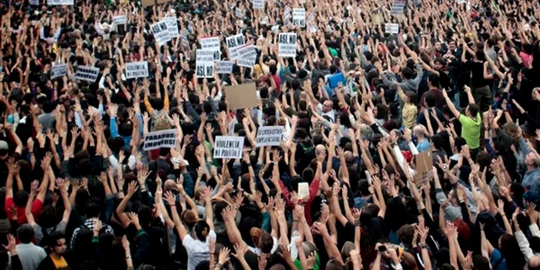 Protest la Madrid