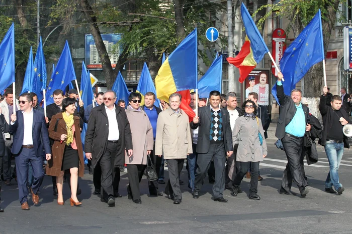 Liderii Partidului Liberal Reformator, la mitingul „Moldova spune Da Europei“ FOTO: Tudor Iovu