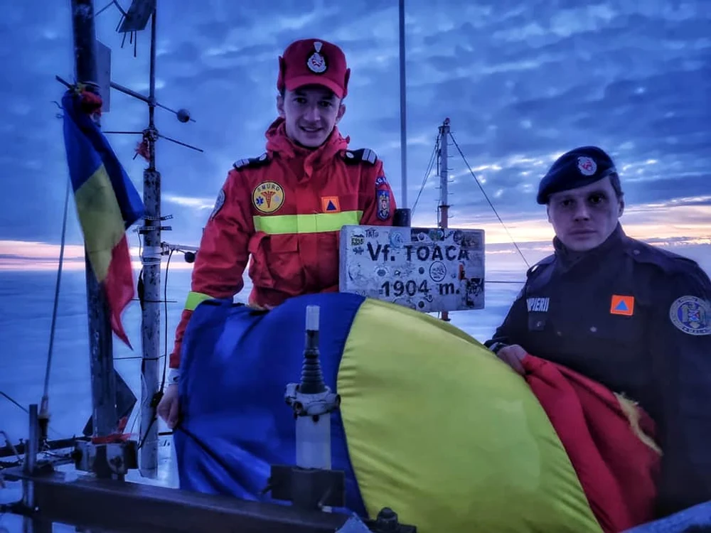 În zori de zi, pe Ceahlău FOTO ISU Neamț