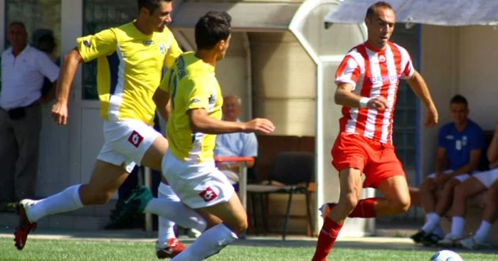 Imagine din meciul din tur, câştigat de gălăţeni cu 2-1