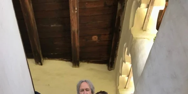 Chris Simion Mercurian şi Pascal Bruckner la Culele din Măldăreşti - Vâlcea Foto Arhiva Chris Simion-Mercurian