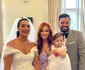 Alisa Coman, Filip Coman şi fetiţa lor, alături de naşa lor, Cătălina Ponor