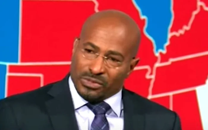 Comentatorul CNN Van Jones plangand la aflarea vestii despre victoria lui Biden Captura YouTube
