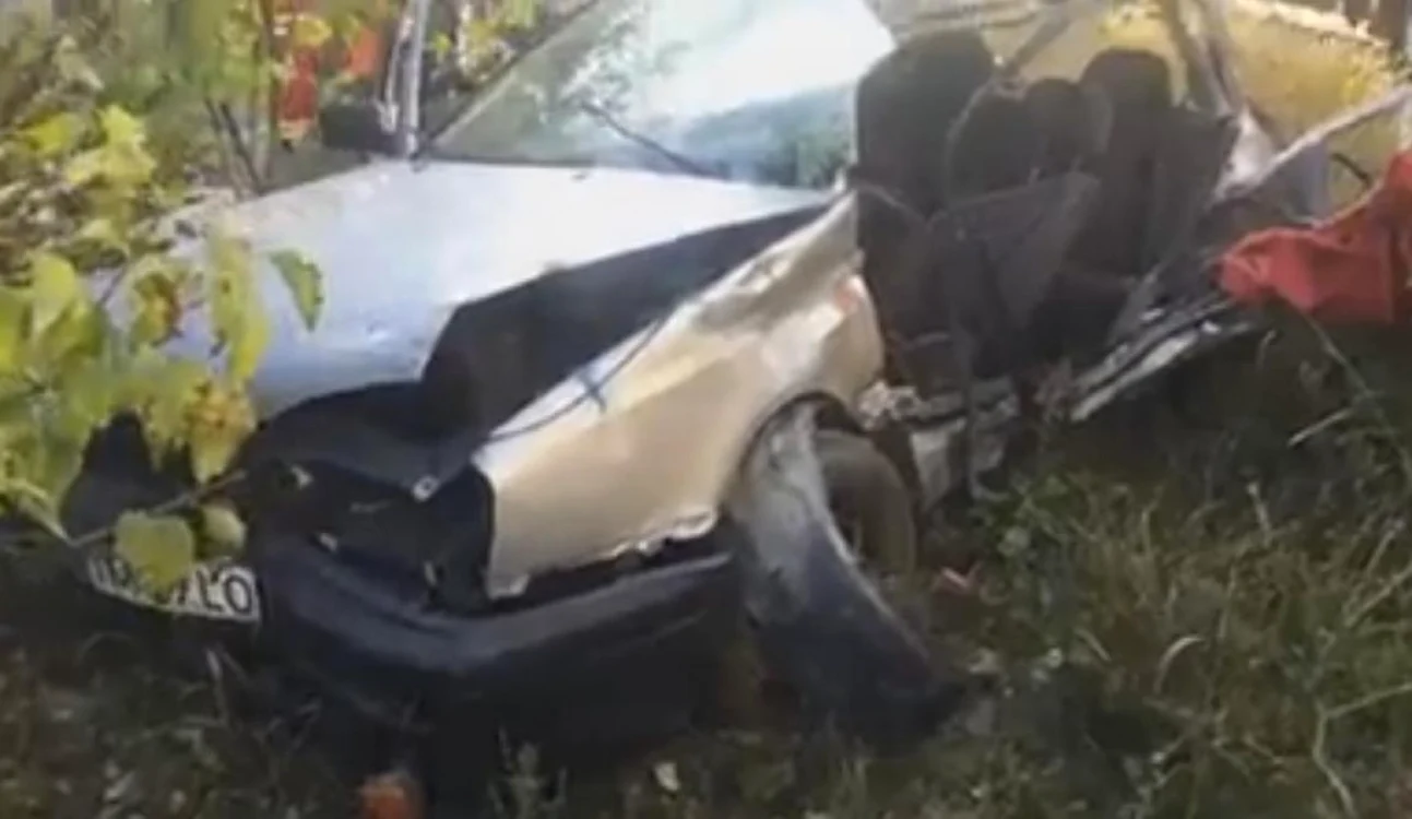 Maşina implicată în acccidentul de la Lugoj FOTO captură Lugoj Info