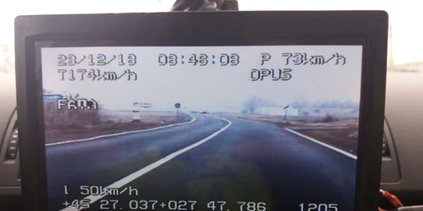 Dovada recordului de viteză de la Galaţi FOTO IPJ Galaţi