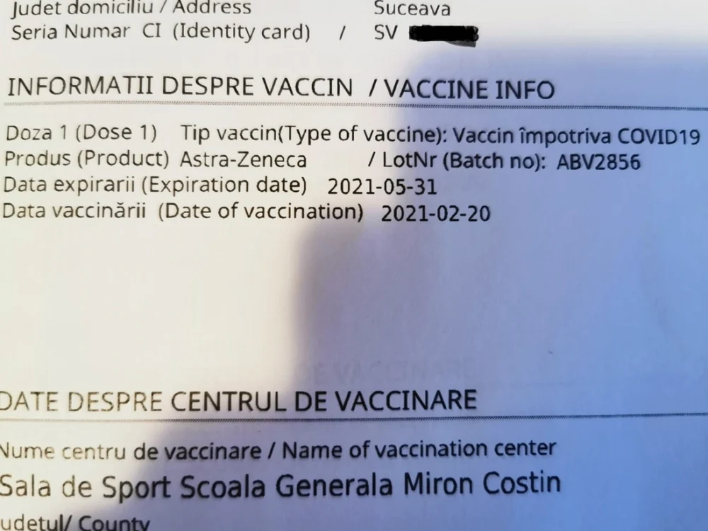 Adeverinţe vaccinare foto Andrei Luca