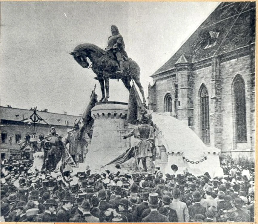 Dezvelirea statuii lui Matei Corvin Cluj Napoca 1902 jpg jpeg