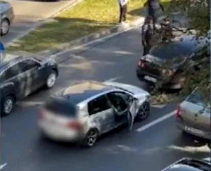 Bătaie în trafic la Timișoara FOTO: captură video