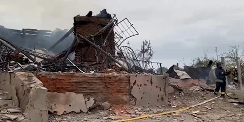 Atac rusesc cu rachetă balistică asupra orașului Sumî din Ucraina Foto Captură video X jpg
