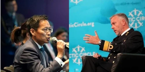 Rob Bauer și He Rulong. Foto: Twitter/ Arctic Circle