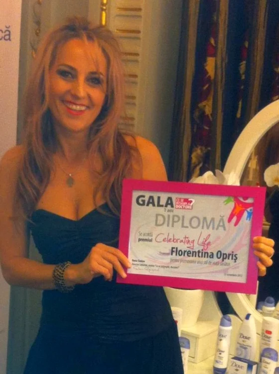 
    Florentina Opriş a fost premiată pentru implicarea ei în promovarea unui stil de viaţă sănătos.  