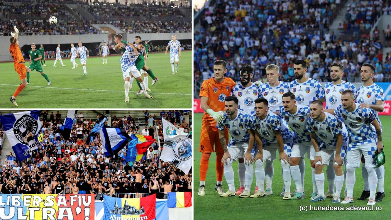 Corvinul Hunedoara s-a calificat în turul al doilea preliminat al Europa League. Foto: Daniel Guță. 