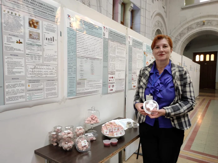 Silvia Lazăr Mistreanu, prezentă la Salonul Inovării și Cercetării UGAL INVENT 2023 FOTO: C. Mazil
