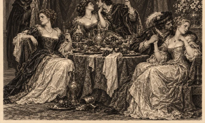 Jealous Gaze at the Renaissance Banquet png
