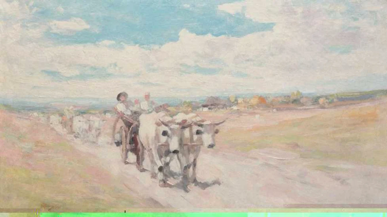 Pictura lui Nicolae Grigorescu, "întoarcerea de la târg"