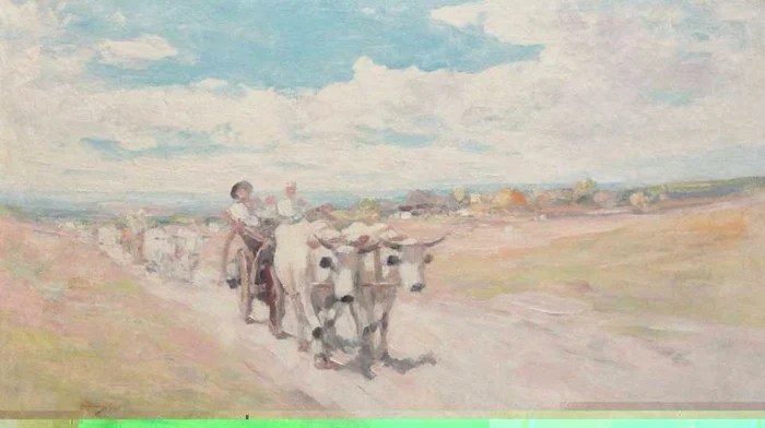 Pictura lui Nicolae Grigorescu, "întoarcerea de la târg"