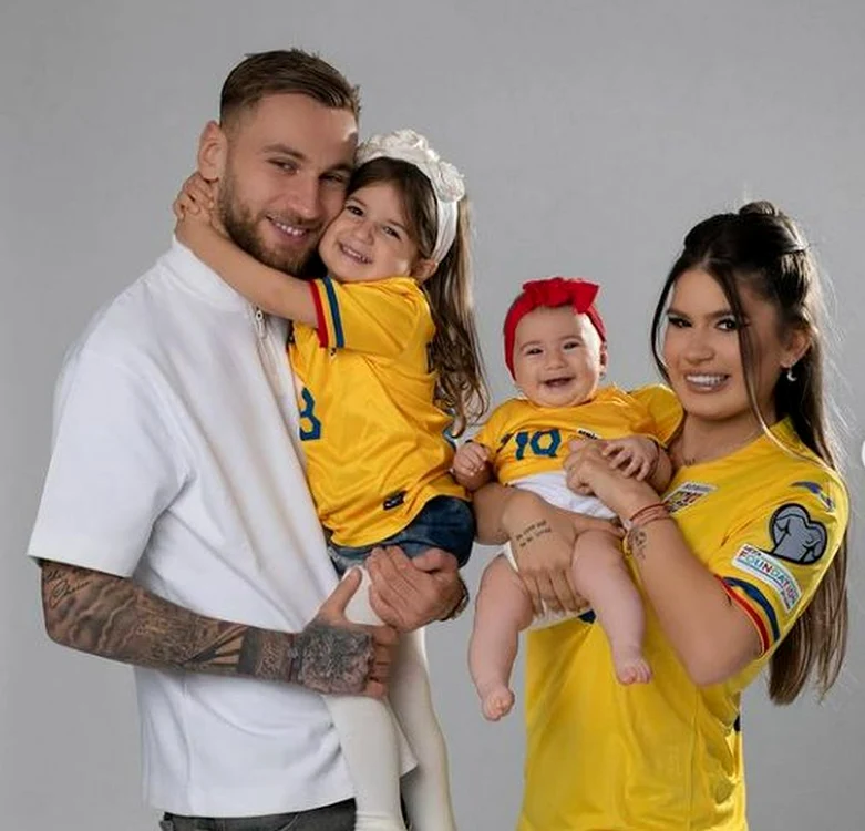 Denis și Vanessa Drăguș și cele două fetițe ale lor