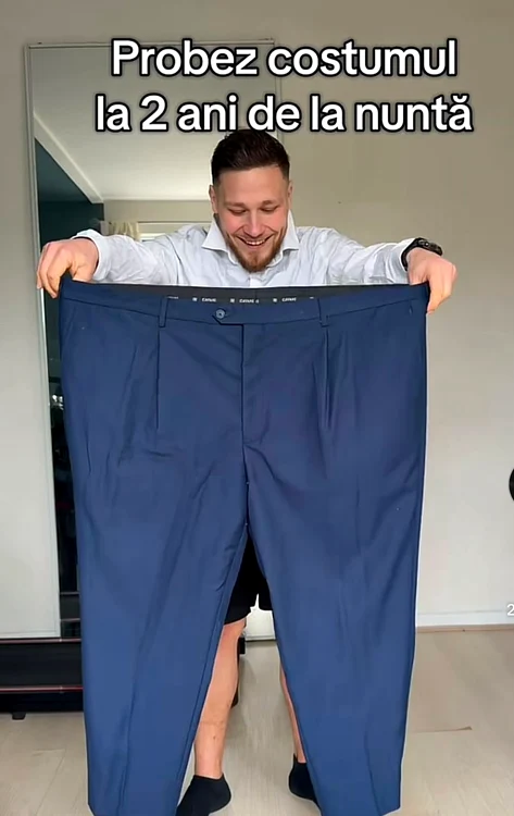 Pantalonii pe care i-a purtat la nuntă Foto: Tiktok
