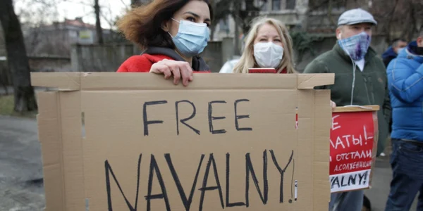 Protest pentru eliberarea lui Alexei Navalnîi