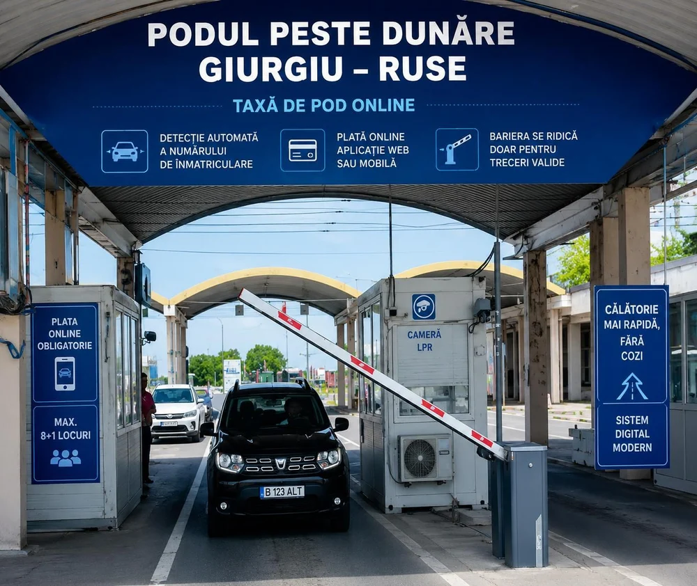 Plata pentru podul Giurgiu–Ruse poate fi făcută online din 15 iunie: cum funcționează sistemul eTarifGiurgiuPod
