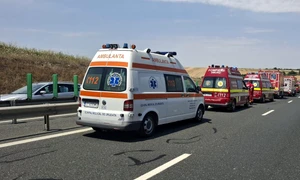 Accident pe Autostrada Soarelui Foto ISU Constanța jpg