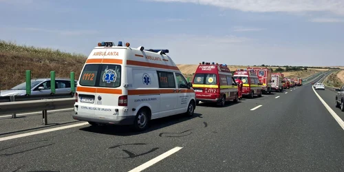 Accident pe Autostrada Soarelui Foto ISU Constanța jpg