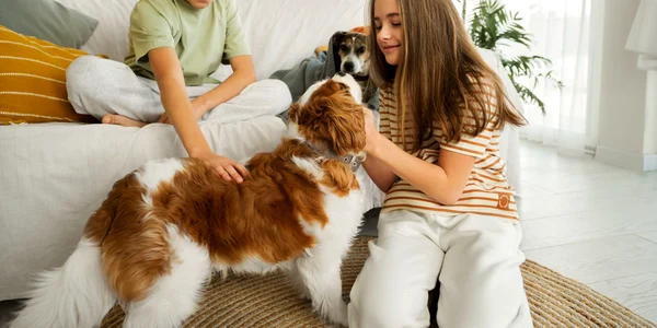copii veseli si animale de companie jpg