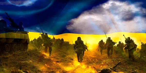 Război pe fundalul steagului ucrainean foto shutterstock jpg