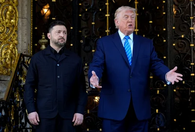 Trump și Zelenski la Mar-a-Lago FOTO Profimedia