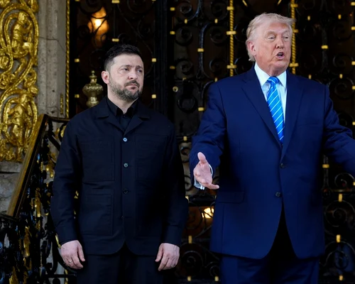 Trump și Zelenski la Mar-a-Lago FOTO Profimedia