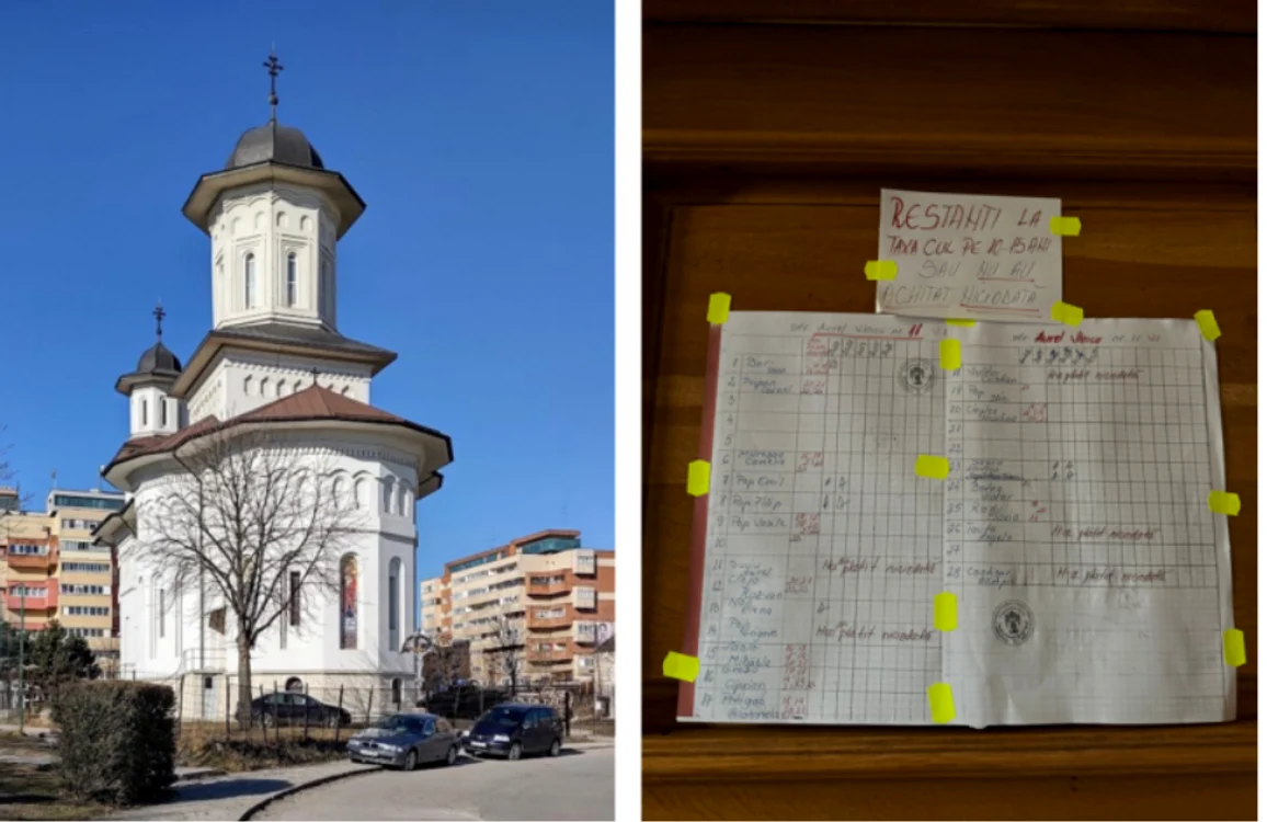 Biserica din Cluj-Napoca unde ar fi fost afișată o „listă a rușinii”. FOTO: Știri de Cluj