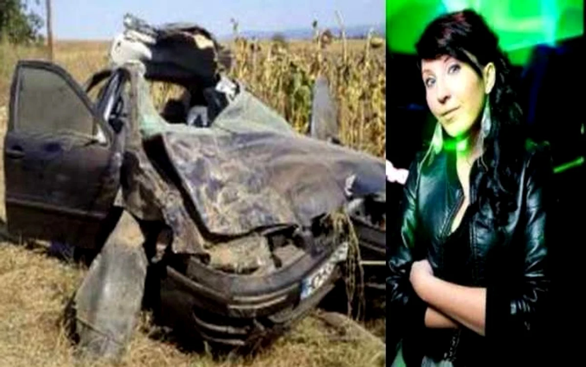 Maşina implicatî în accident şi victima acestuia.