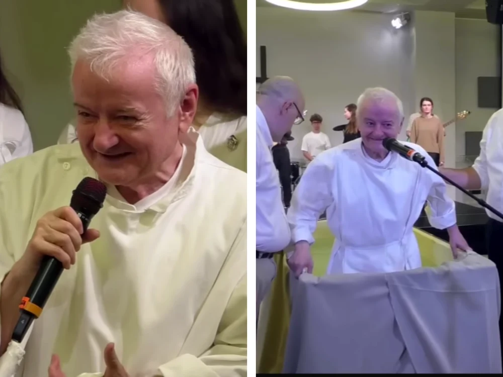 Irinel Columbeanu s-a botezat/FOTO: Youtube/ Biserica Baptistă Bunavestire București