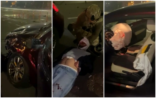 Imagini de la accidentul în care a fost implicat Zelenski FOTO captură video