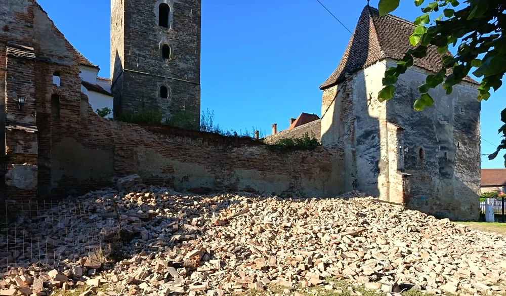 Biserica medievală din Moșna. Foto: Ministerul Culturii. Facebook. 
