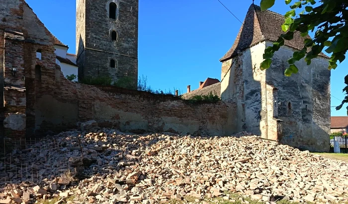 Biserica medievală din Moșna. Foto: Ministerul Culturii. Facebook. 