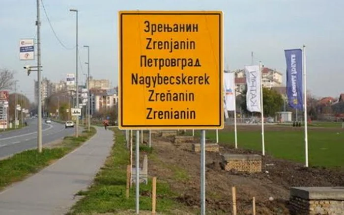 Intrarea în oraşul Zrenjanin din Banatul sârbesc FOTO rtv.rs
