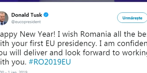 mesaj Donald Tusk twitter 