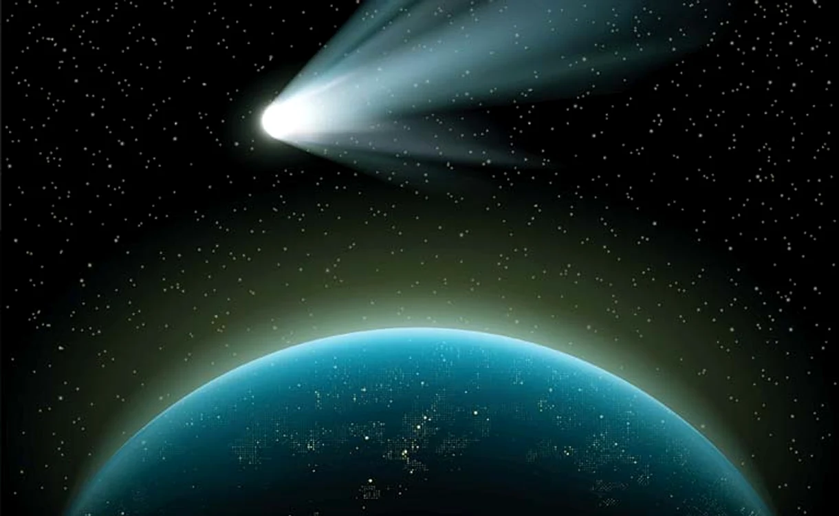 Cometa Halley trece pe lângă Terra o dată la 75-76 de ani