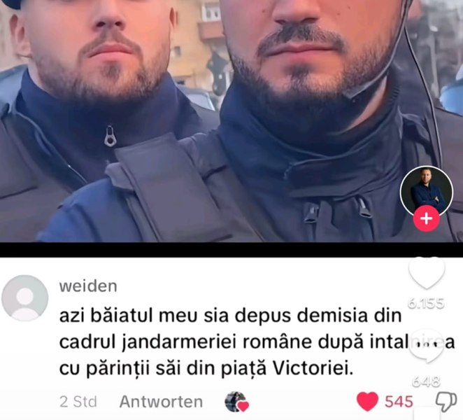 Jandarmeria dezminte informaţia potrivit căreia un angajat al său ar fi demisionat după ce şi-a văzut părinţii la protestele din Capitală 