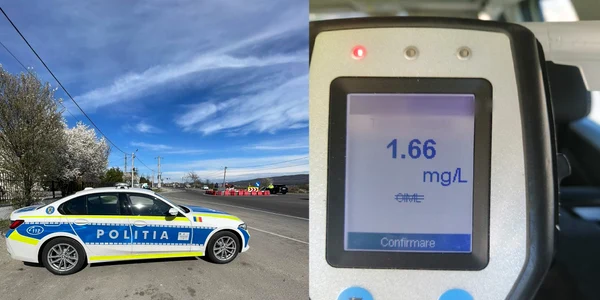 Șofer turc prins cu o alcoolemie record pe Valea Oltului și arestat Foto colaj IPJ Vâlcea jpg