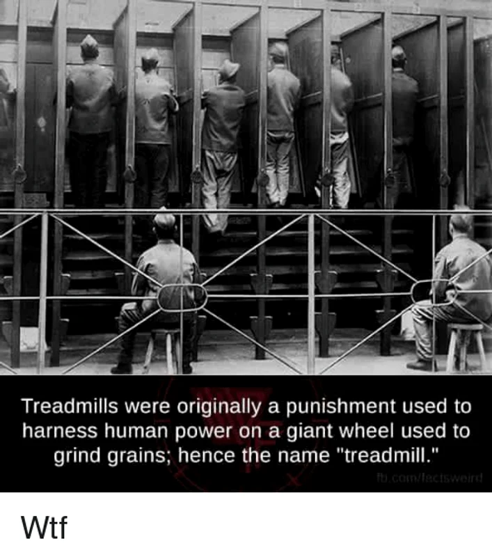2 treadmills were originally a punishment used to harness human power 12293119 png png
